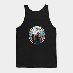 Eagle Bird Animal Portrait Stained Glass Wildlife Outdoors Adventure Tank Top